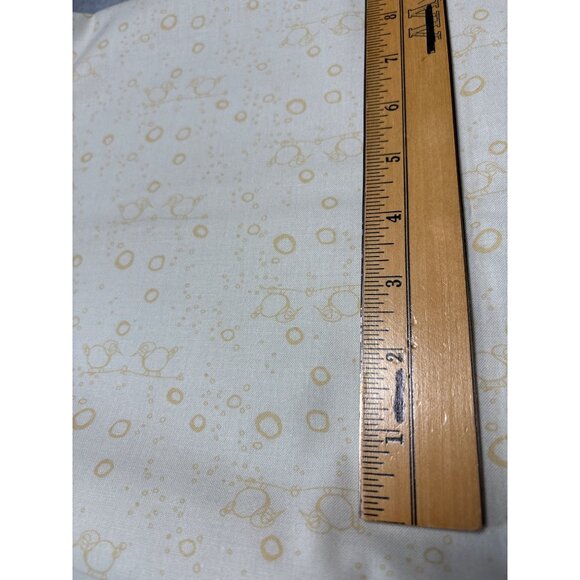 Cheap Talk Yellow on Cream Print Cotton Fabric 12" x 46" Connecting Threads Sewi - Picture 3 of 8